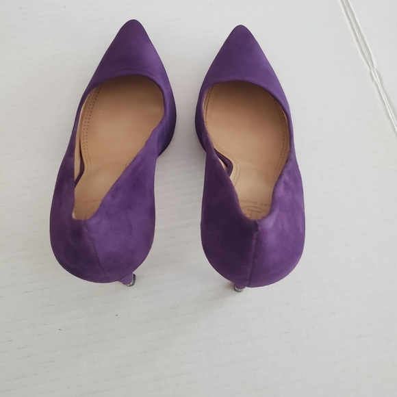 Tory Burch Purple Suede Leather Pumps size 7.5 M. - Picture 3 of 14